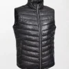 Wilder men's leather body warmer vest in sleek design