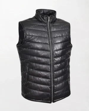 Wilder men's leather body warmer vest in sleek design