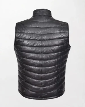 Wilder Men's Leather Body Warmer Vest back