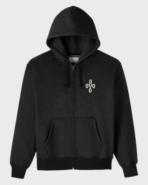 OVO Pom Pom Speckle Hoodie with speckled design and iconic OVO owl logo.