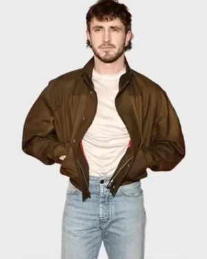 2025 GP Paul Mescal Brown Jacket with modern design and tailored fit.