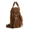 Brown Leather Messenger Bag side