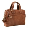 Business Casual Brown Leather Briefcase for men and women