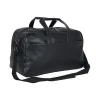 Contemporary Black Travel Essential Luggage Bag with spacious interior and sturdy handles.