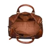 Heritage Leather Weekender Duffel open