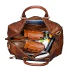 Heritage Leather Duffel Bag open style