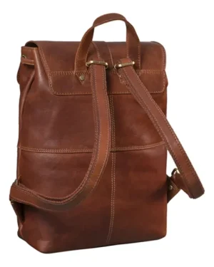 Large Vintage Classical Leather Backpack back