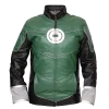 Leather Jacket Hal Jordan Green Lantern-Inspired with green accents and sleek design.