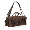 Rugged Vintage Gym Leather Duffle Bag front