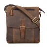 Vintage Leather Messenger Brown Bag front