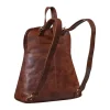Women Vintage Genuine Leather Backpack back
