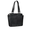 Women's Genuine Leather Designer Black Handbag front