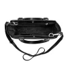 Women's Genuine Leather Designer Black Handbag open blank