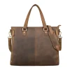 Women's Leather Brown Handbag back