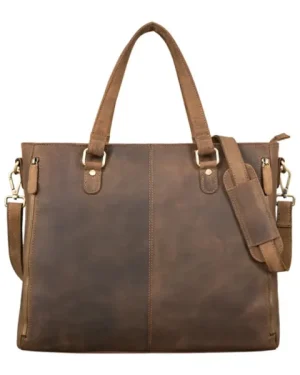 Women's Leather Brown Handbag back