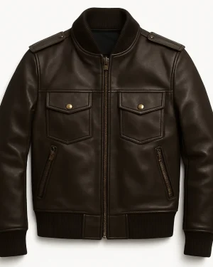 Commander Classic Leather Bomber Belstaff Jacket made from premium black leather.
