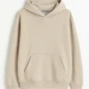 Classic charcoal grey American Giant pullover hoodie with kangaroo pocket