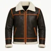Summit Ridge Shearling Leather Jacket with premium leather and shearling lining.