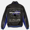 Spider Racing marvel Avirex Black Leather Jacket back
