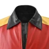Men’s David Puddy 8 Ball Leather Jacket – Color Bomber closure